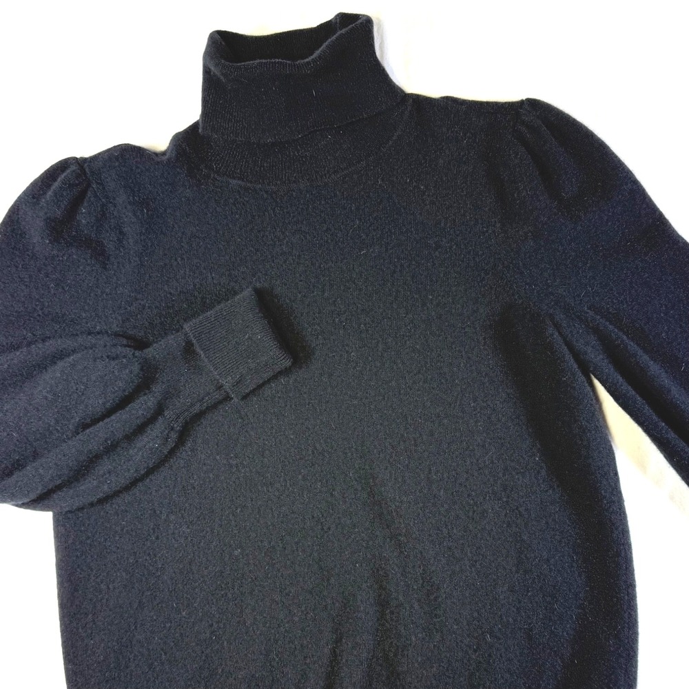 Ralph Lauren Women's Black 100% Cashmere Long Sleeve Turtleneck Sweater Large